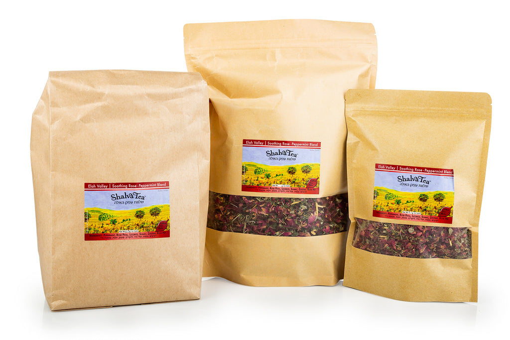 Soothing Rose-Peppermint | Elah Valley Blend - ShalvaTea Kosher Israeli Herbal Teas